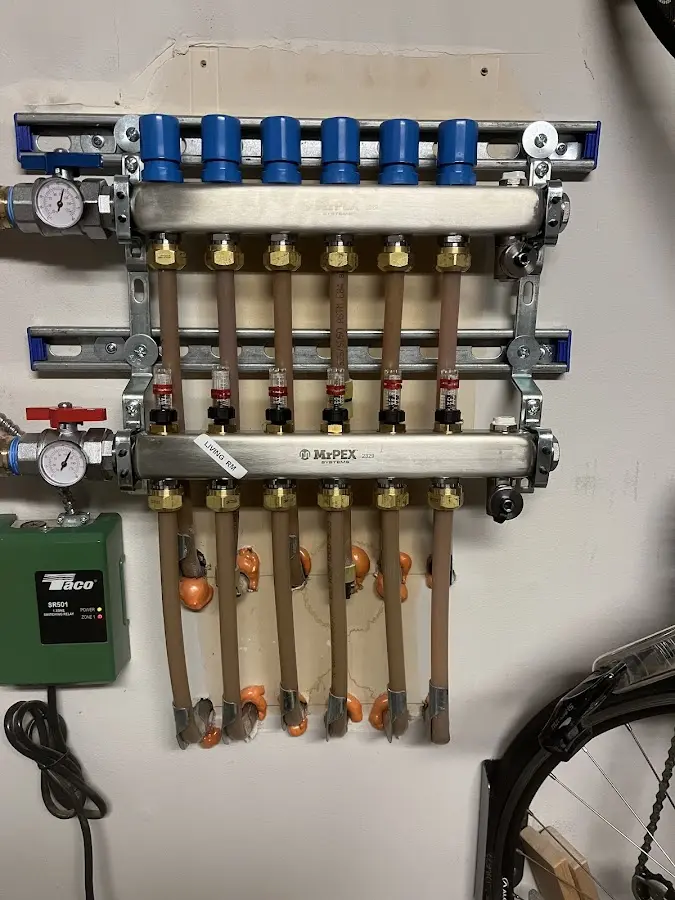 Plumber performing Gas Leak Detection at a residential property in Trumann